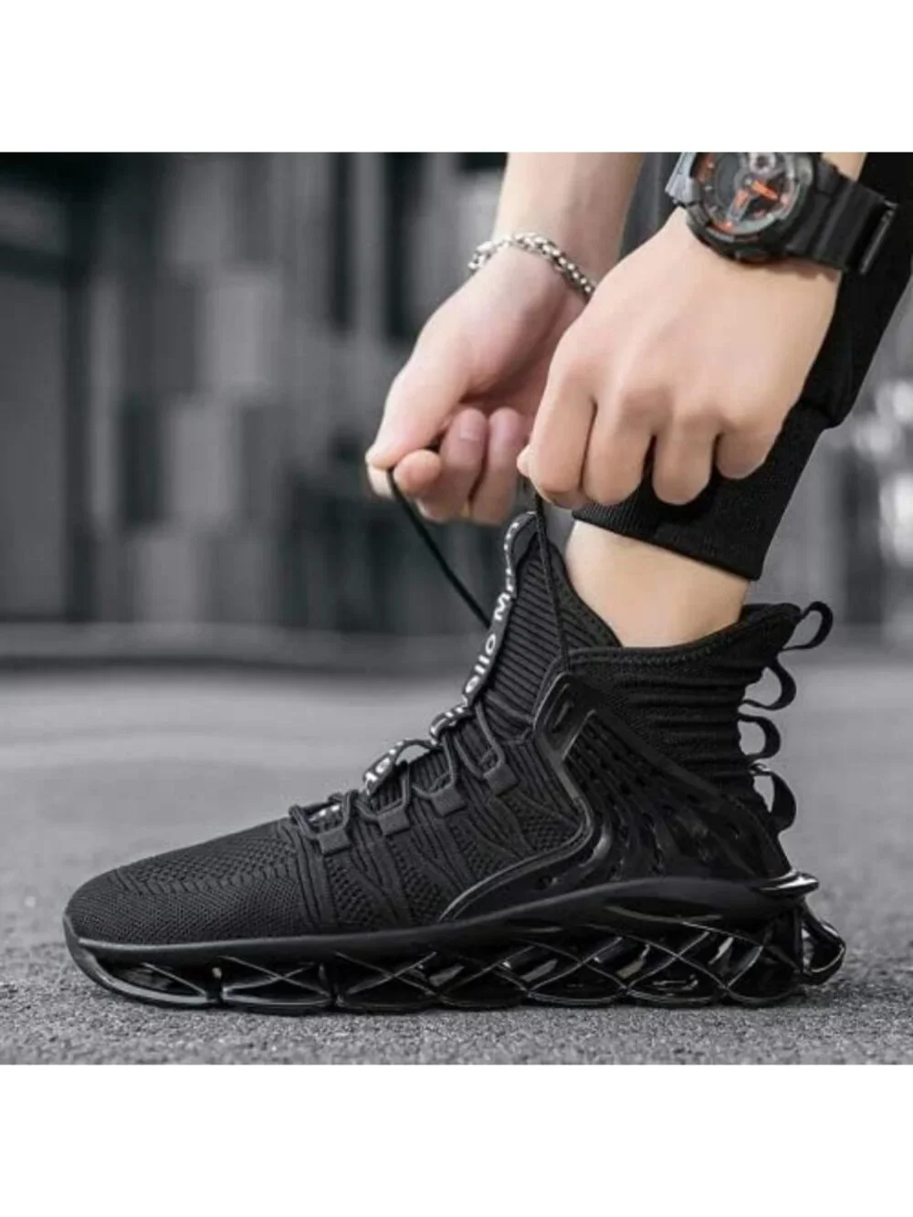 Men's Non-Slip Athletic Running Shoes | Blade Type Sneakers for Tennis & Walking